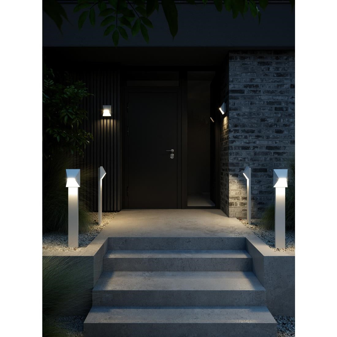 JE822 Nordlux Pontio 15 Outdoor Wall Light White (Direct)
