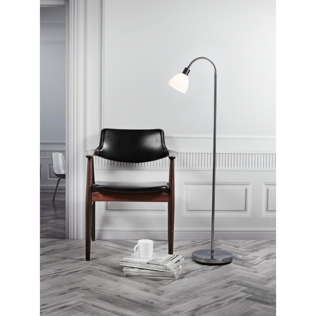 JE828 Nordlux Ray Single Indoor Floor Lamp Chrome (Direct)