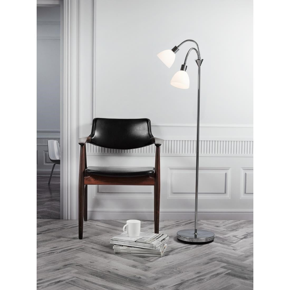 JE829 Nordlux Ray Double Indoor Floor Lamp Chrome (Direct)