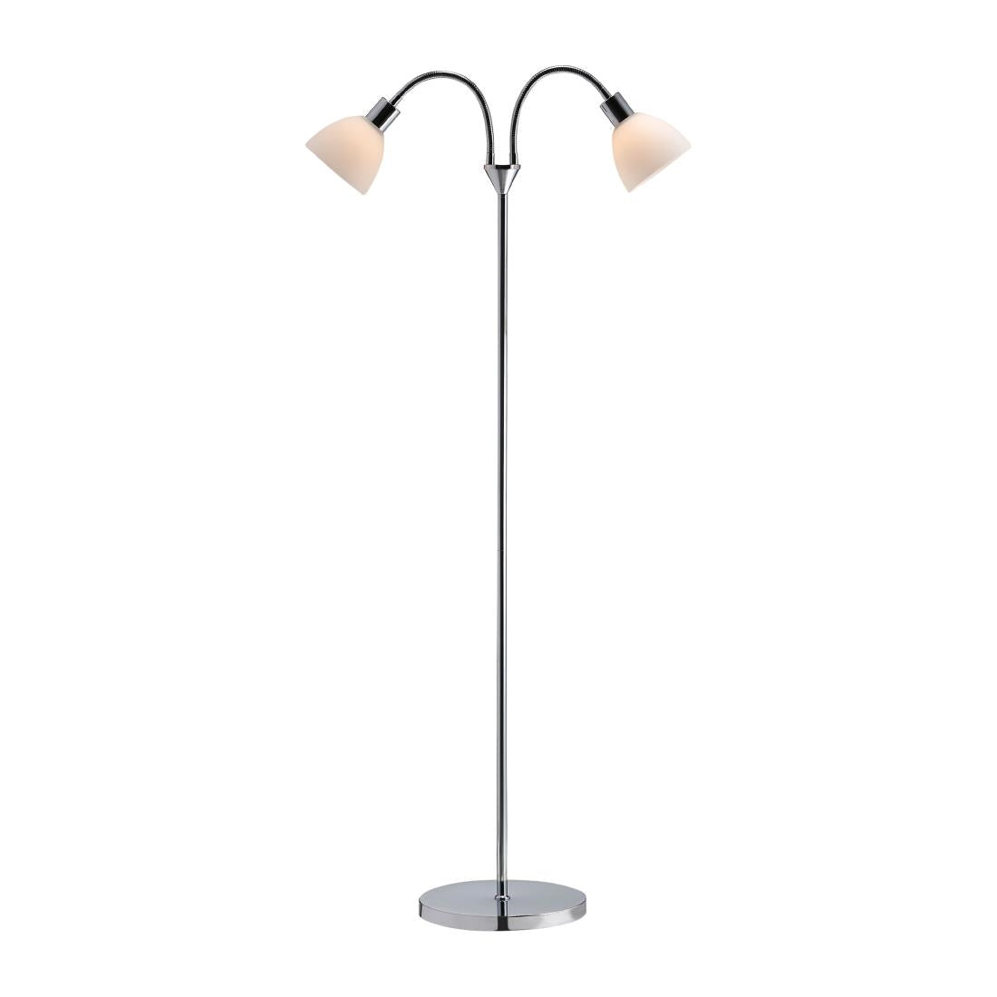 JE829 Nordlux Ray Double Indoor Floor Lamp Chrome (Direct)