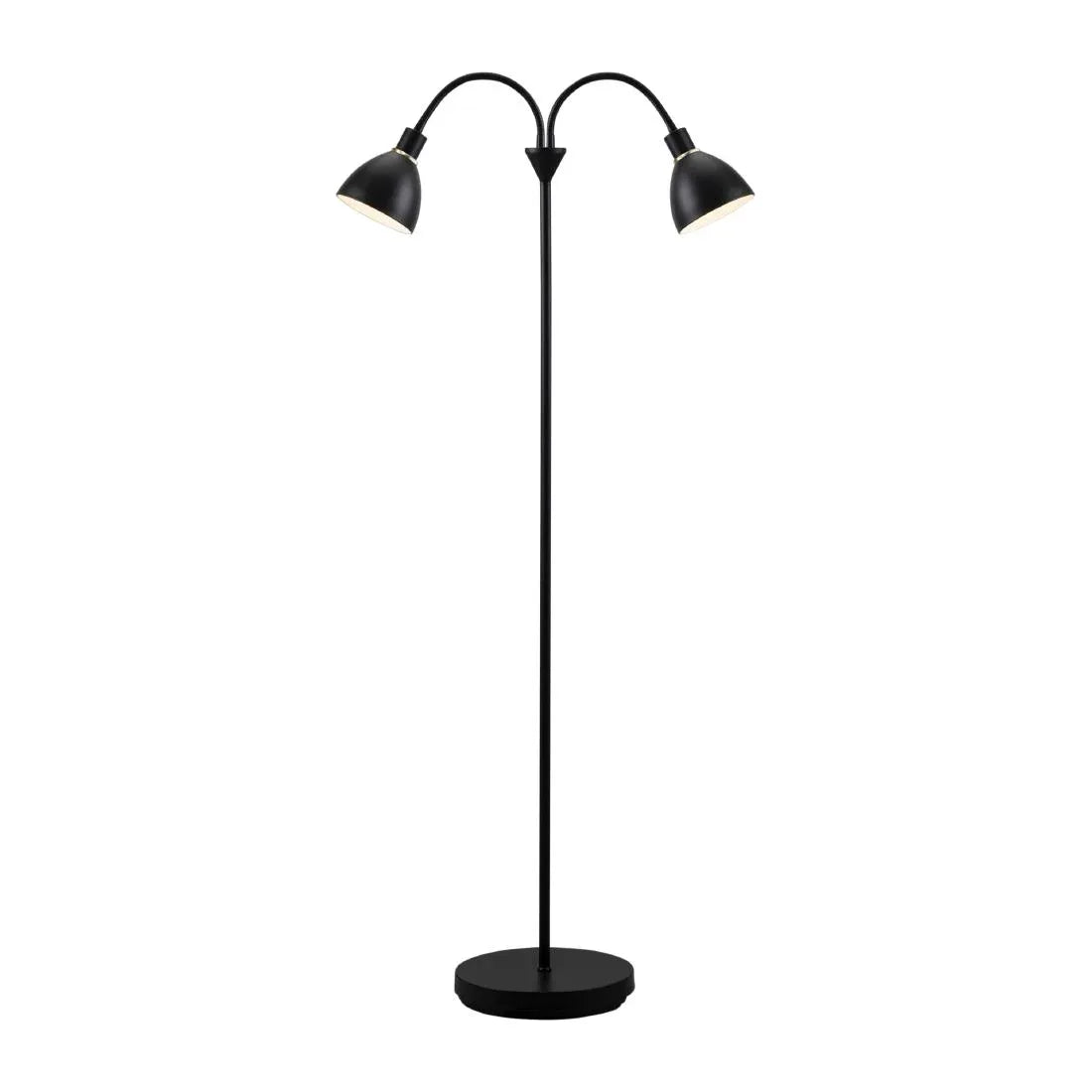 JE830 Nordlux Ray Double Indoor Floor Lamp Black (Direct)