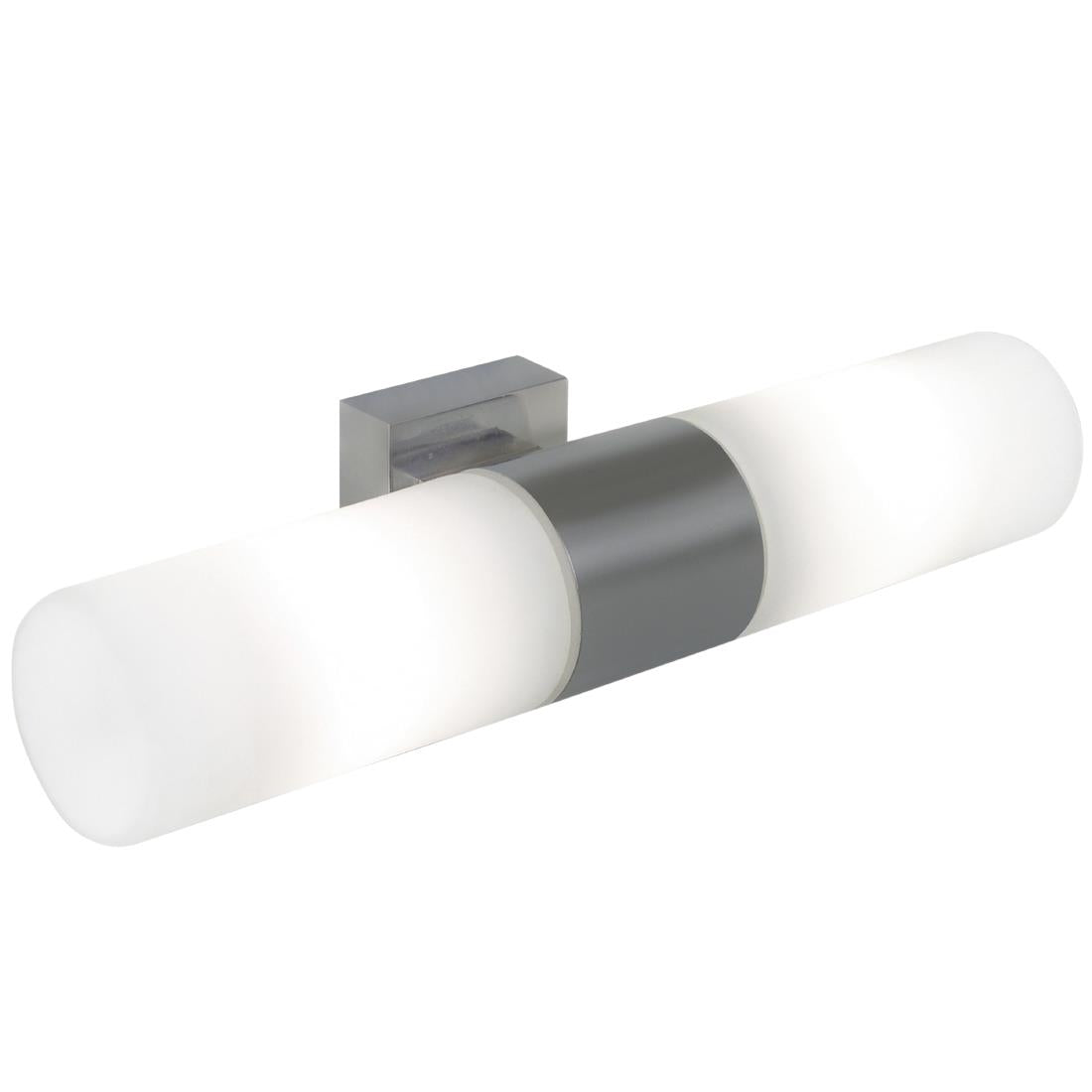 JE846 Nordlux Tangens Double Indoor Wall Light Brushed Steel (Direct)