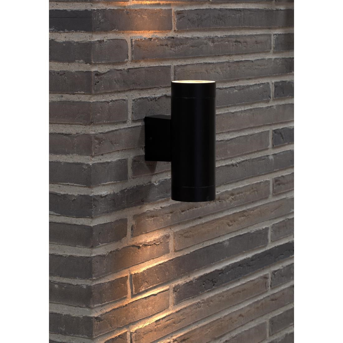 JE850 Nordlux Tin Maxi Double Outdoor Wall Light Black (Direct)