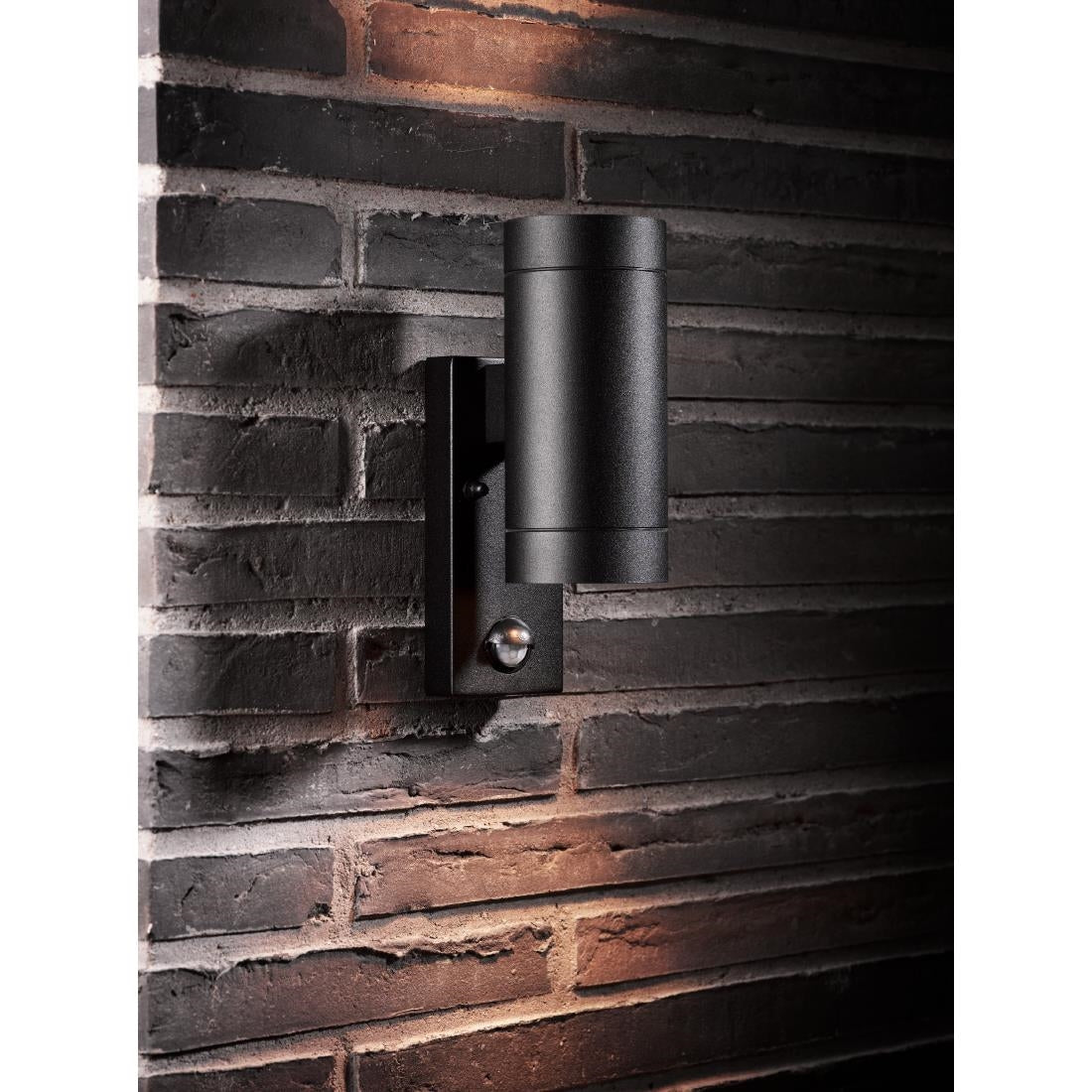 JE858 Nordlux Tin Maxi Double Sensor Outdoor Wall Light Black (Direct)