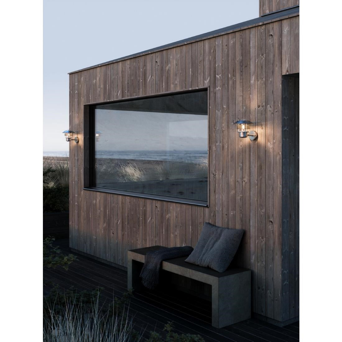JE864 Nordlux Vejers Up Outdoor Wall Light Galvanized (Direct)