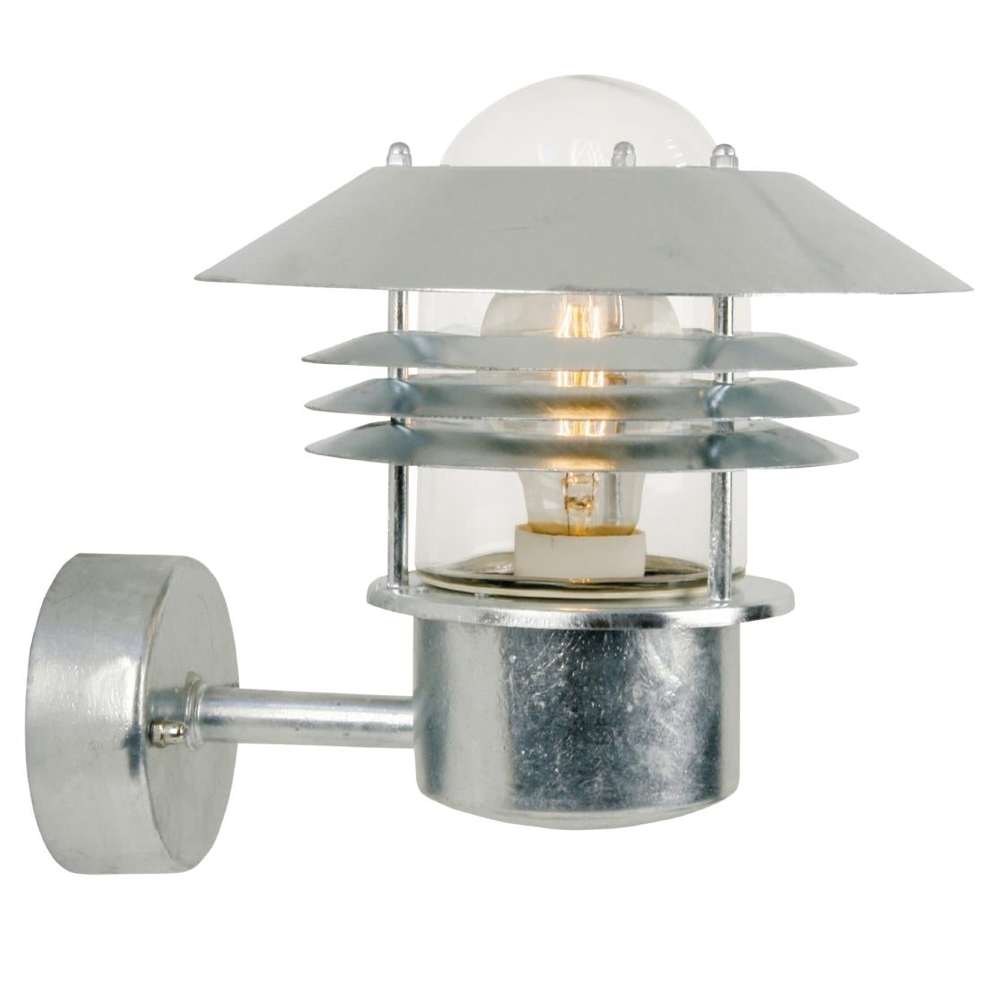 JE864 Nordlux Vejers Up Outdoor Wall Light Galvanized (Direct)