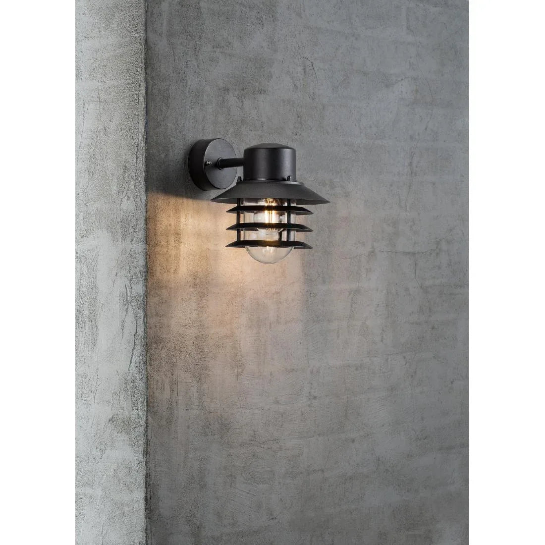 JE867 Nordlux Vejers Down Outdoor Wall Light Black (Direct)
