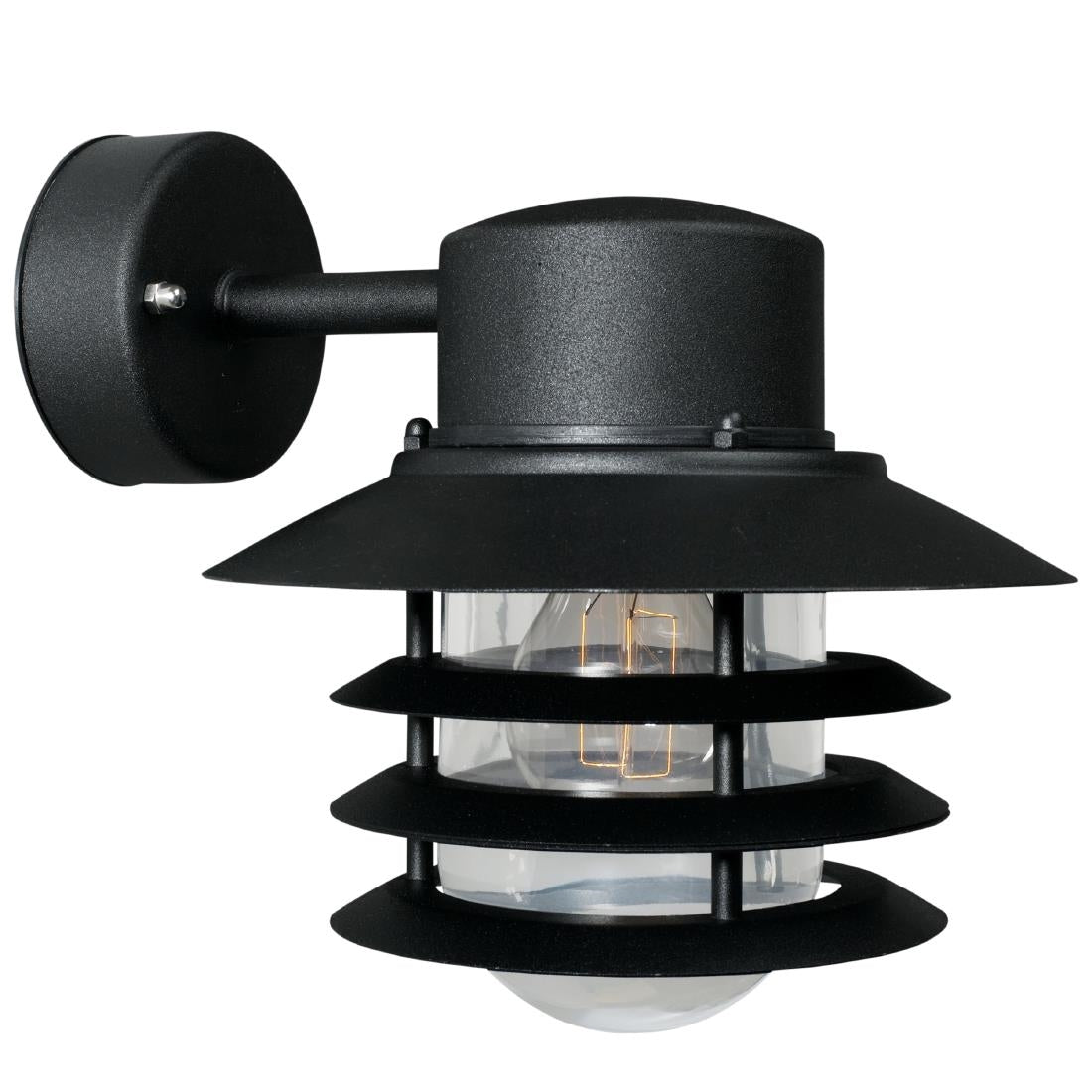 JE867 Nordlux Vejers Down Outdoor Wall Light Black (Direct)