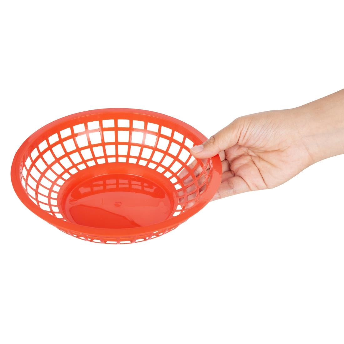 Olympia Kristallon PP Food Baskets Round Red 200x50mm (6 Pack)