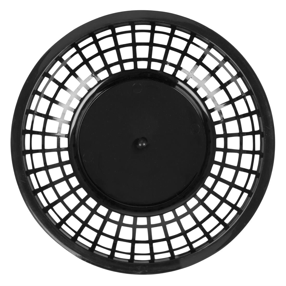 Olympia Kristallon PP Food Baskets Round Black 200x50mm (6 Pack)