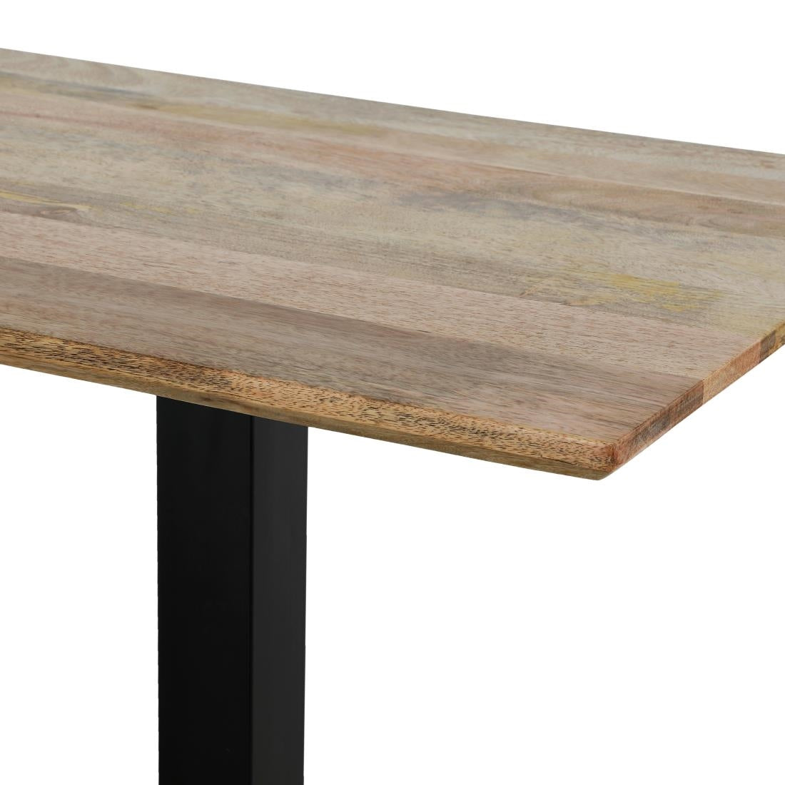 Bolero Loft Rectangle Dining Table with Wooden Top