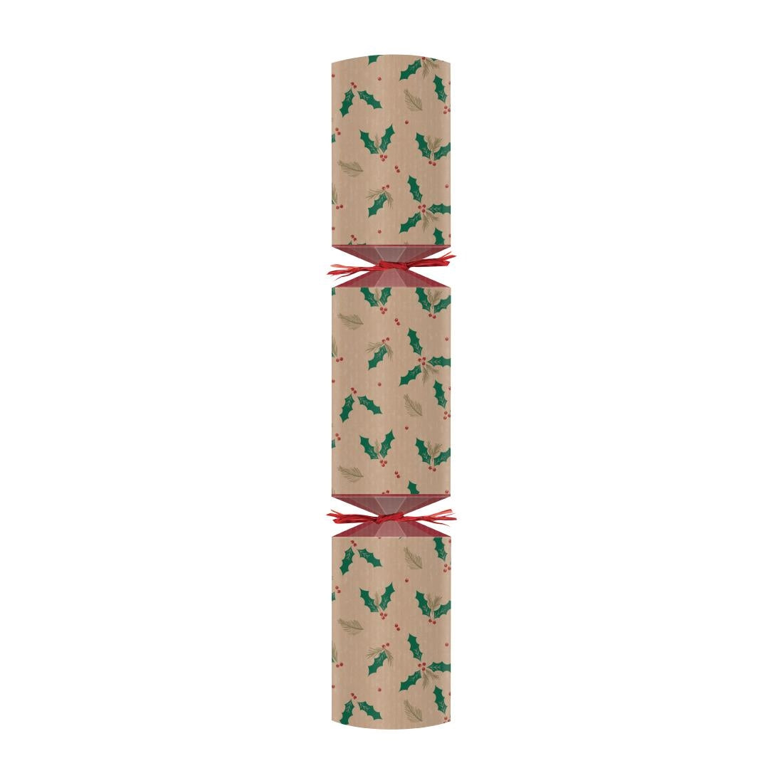 JE979 Swantex Kraft Jolly Holly Christmas Cracker 10" - Content 1 (Pack 50)