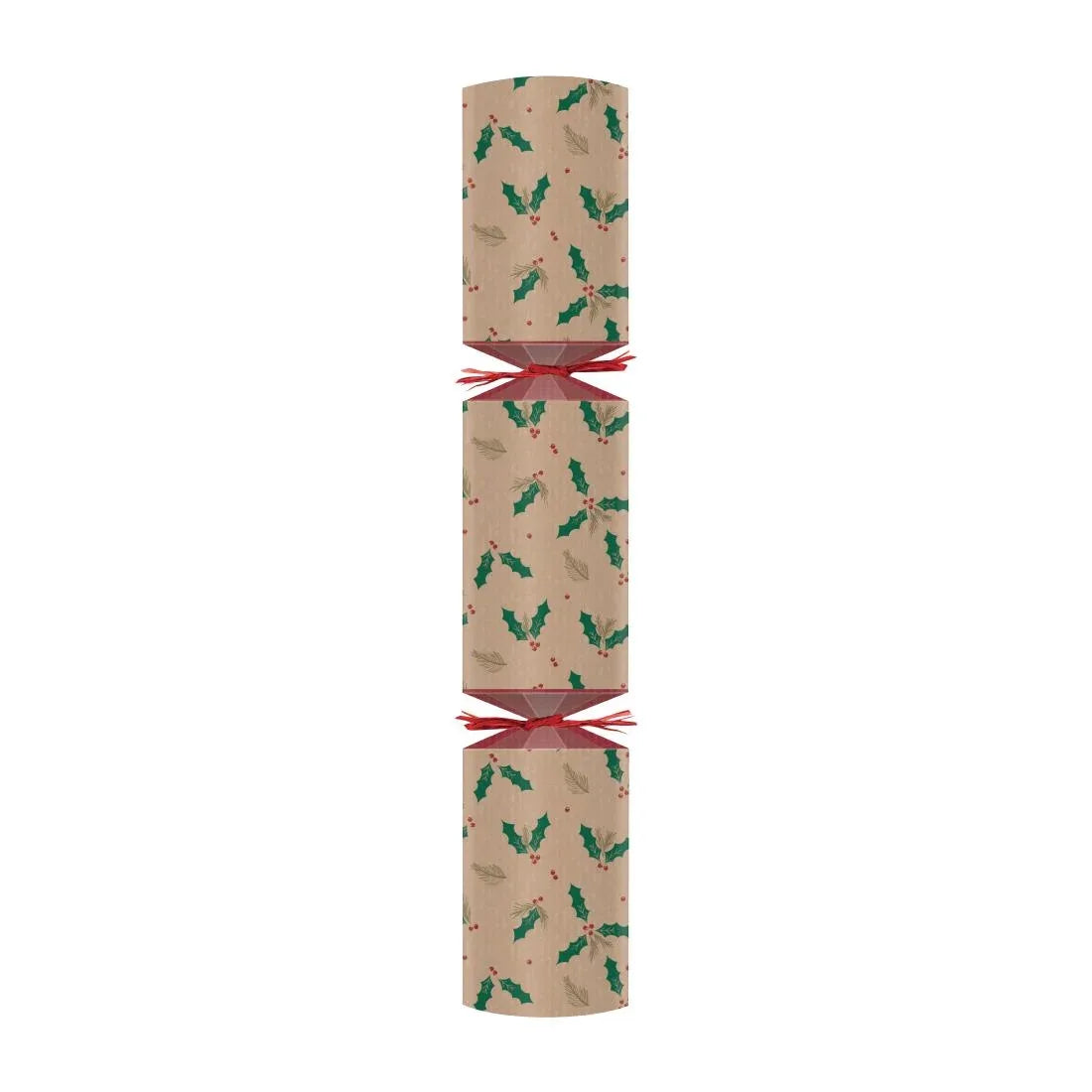 JE979 Swantex Kraft Jolly Holly Christmas Cracker 10" - Content 1 (Pack 50)