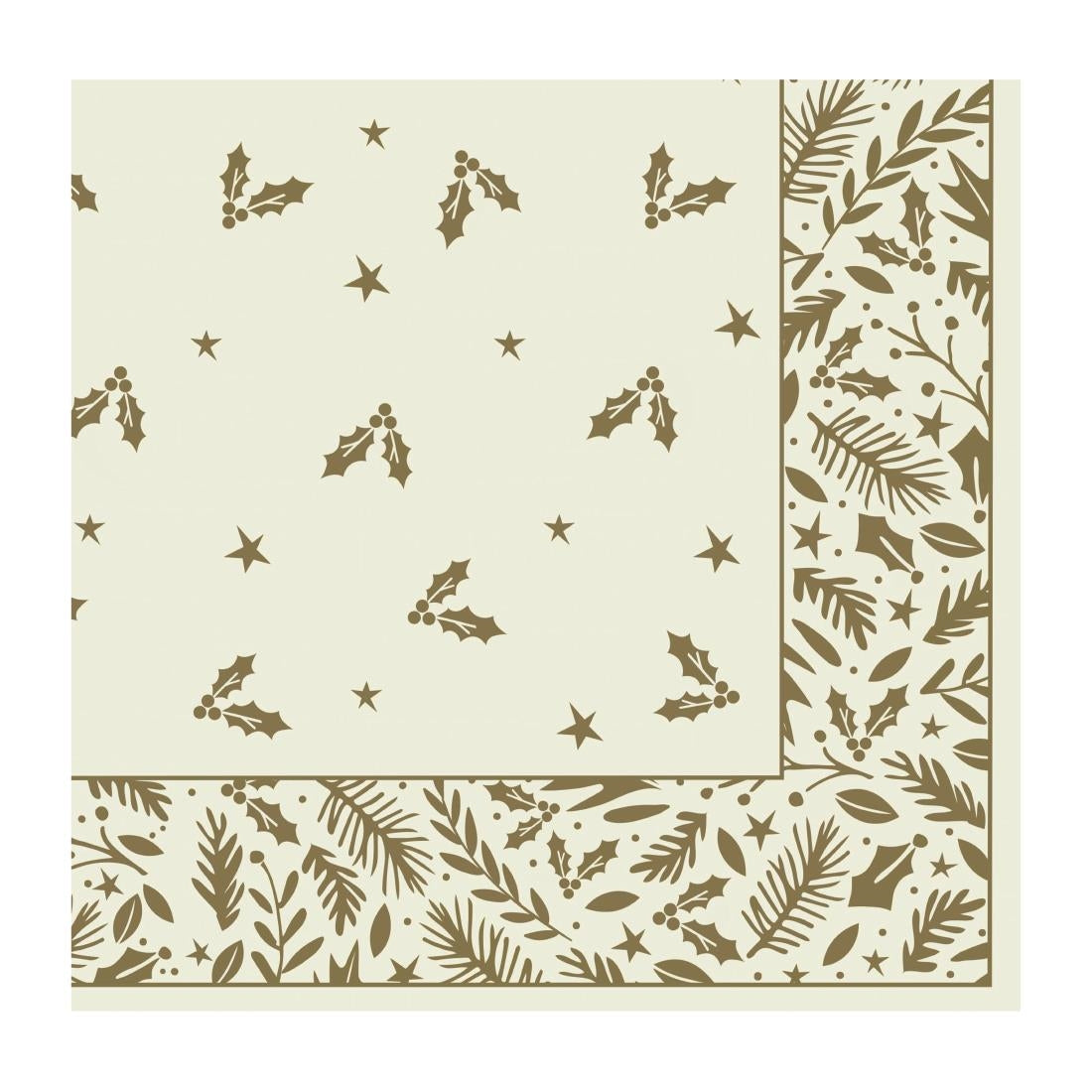 JE984 Swantex Tis The Season Dinner Napkin 3Ply 1/4Fold - 400x400mm (Pack 600)