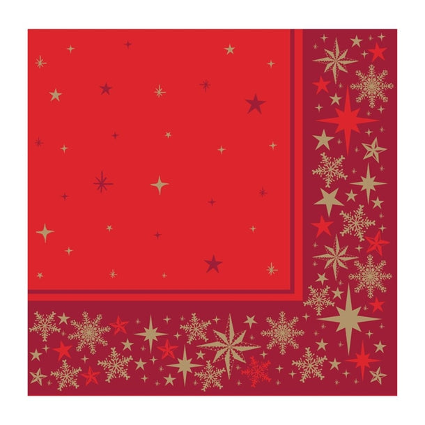 JE985 Swantex Lunch Napkins Merry & Bright Red 330x330mm (1000 Pack)