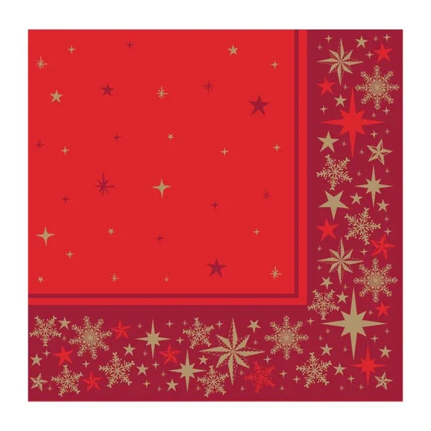 JE985 Swantex Lunch Napkins Merry & Bright Red 330x330mm (1000 Pack)