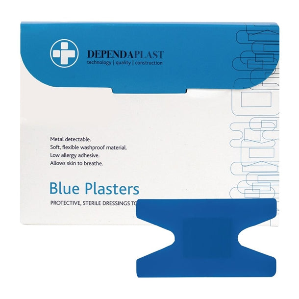 JF016 Dependaplast Blue Food Area Plasters Anchor (Pack 50)