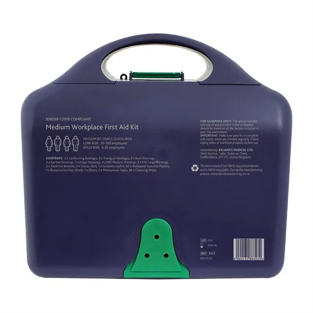 JF023 Reliance Medical Workplace BS8599-1 First Aid Kit with Aura3 Box Medium