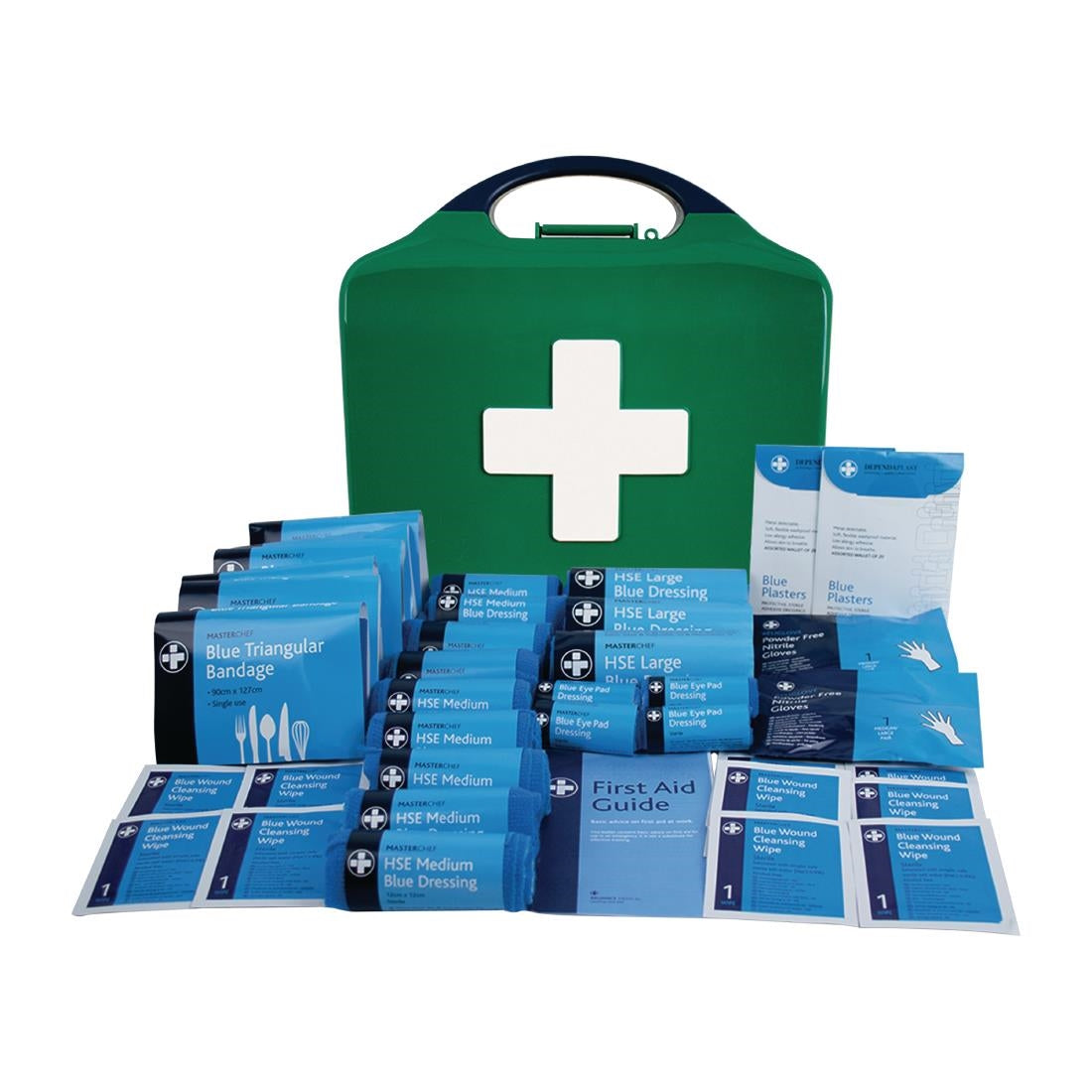 JF035 Masterchef Catering HSE 20 Person First Aid Kit - Aura3 Box - Medium - Green