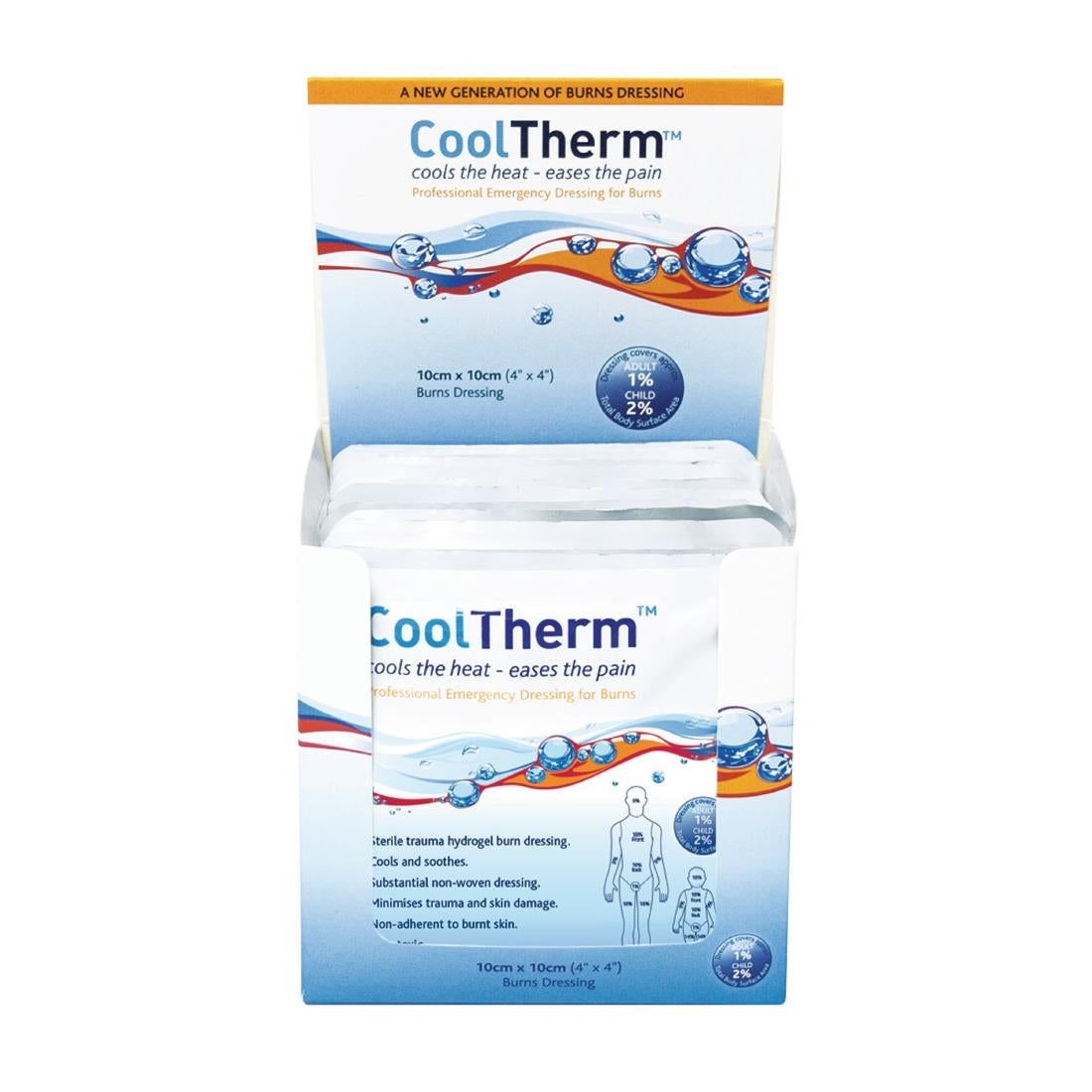 JF039 CoolTherm burn relief dressing 10cm x 10cm