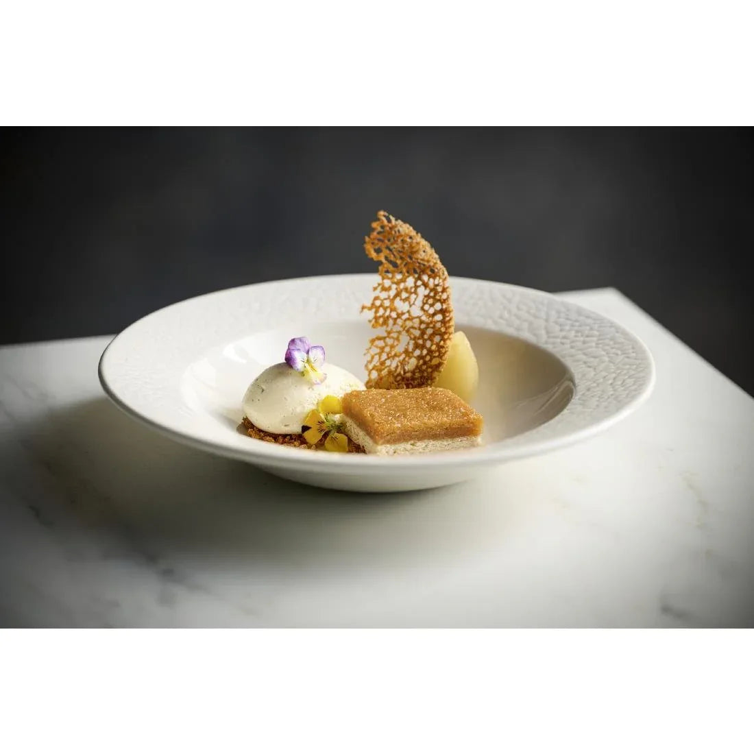 JF608 Churchill Viana White Rimmed Bowl - 249ml (Pack 12) (Direct)