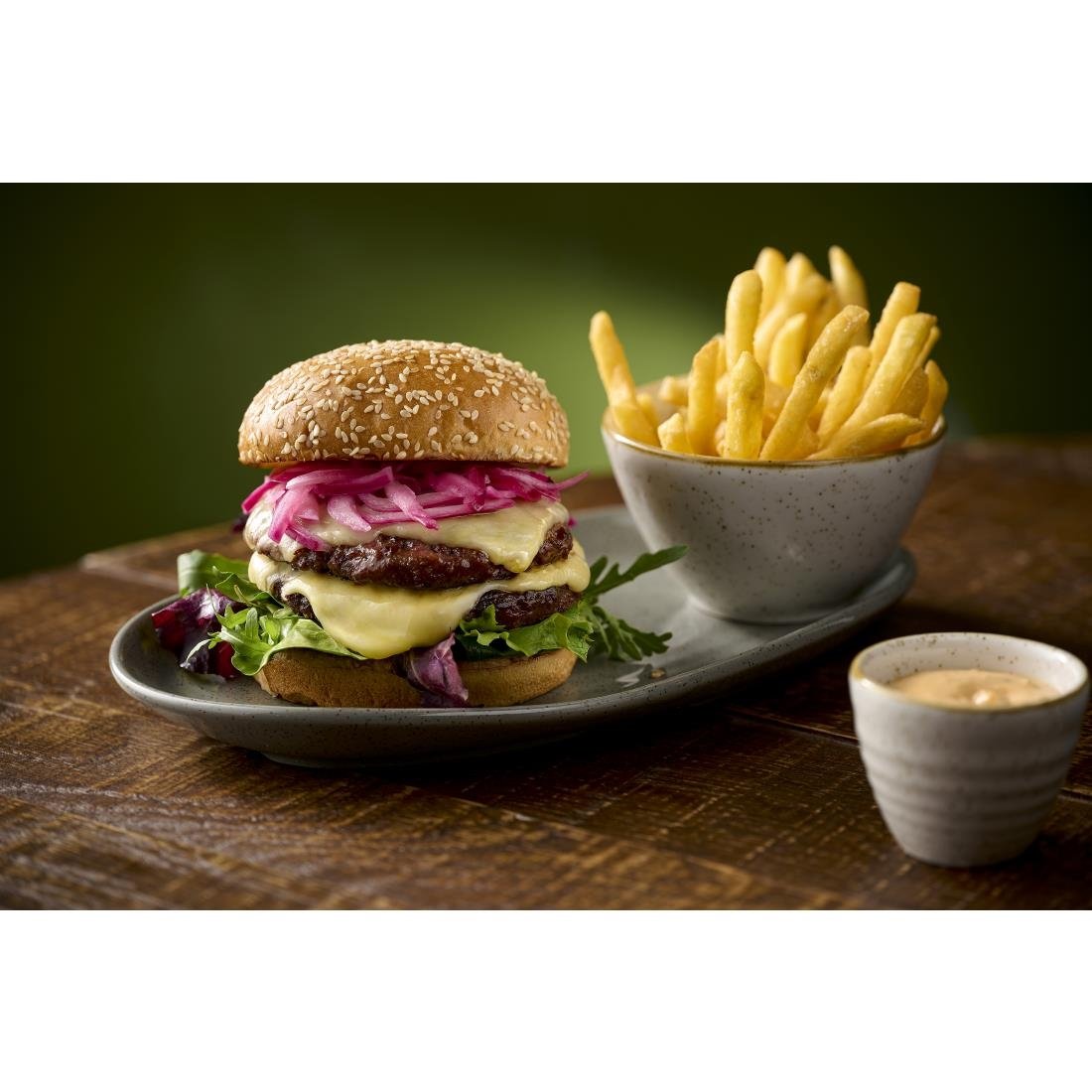 JF663 Churchill Nutmeg Cream Natural Organic Platter - 260x150mm (Pack 6) (Direct)