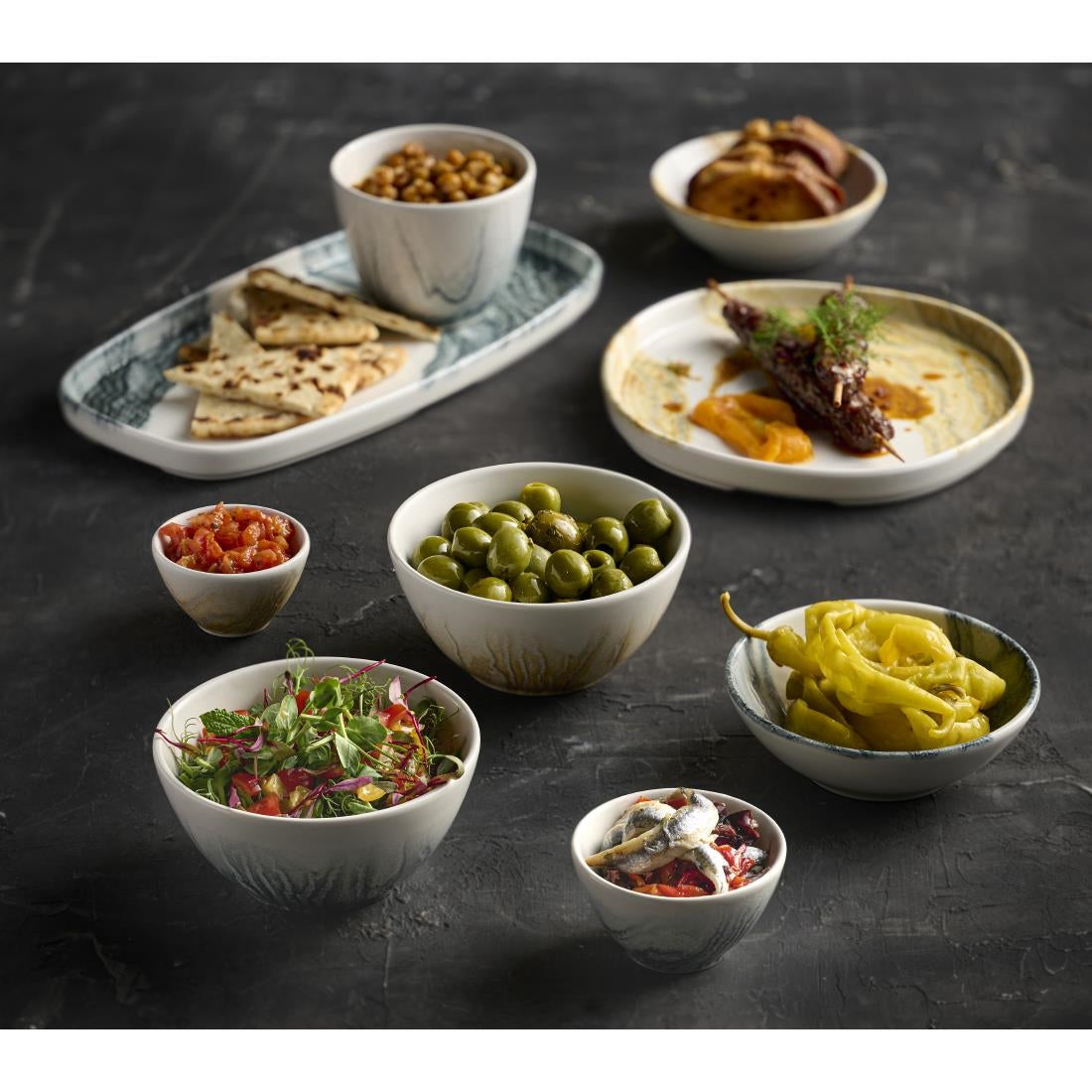 JF664 Churchill Black Snack Bowl - 130mm (Pack 12) (Direct)