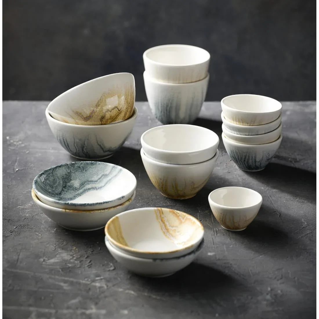 JF677 Churchill Gold Shallow Bowl - 116mm (Pack 12) (Direct)