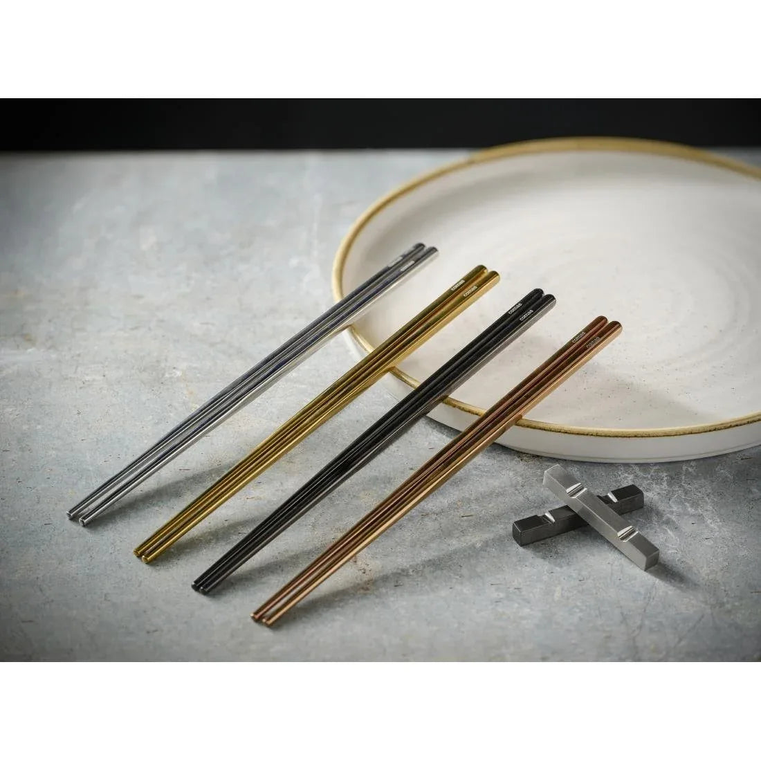 JF697 Churchill Black Chopsticks - 230mm (Pack 12) (Direct)