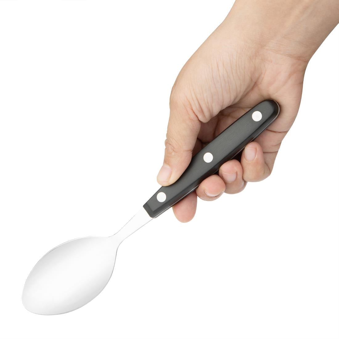 Olympia Taverna Dessert Spoons with Black Handles (12 Pack)