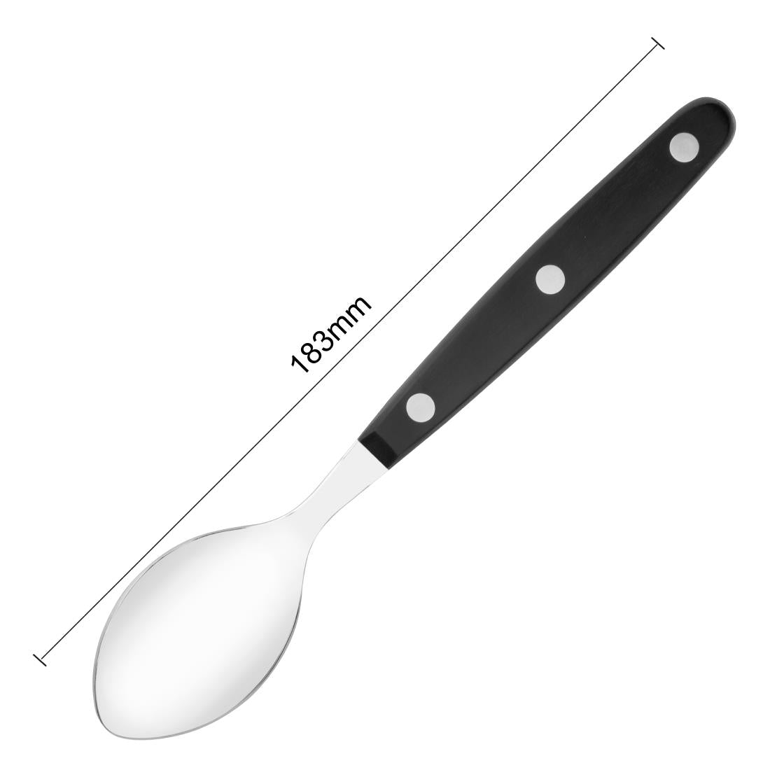 Olympia Taverna Teaspoons with Black Handles (12 Pack)
