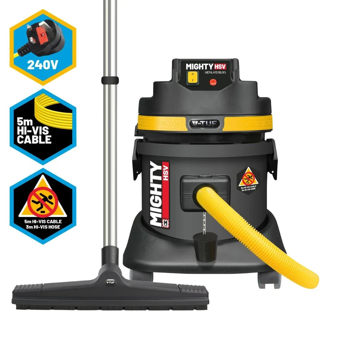 JF774 V-Tuf Mighty Hsv 21L M-Class 240V Wet & Dry H&S Dust Extractor (Direct)