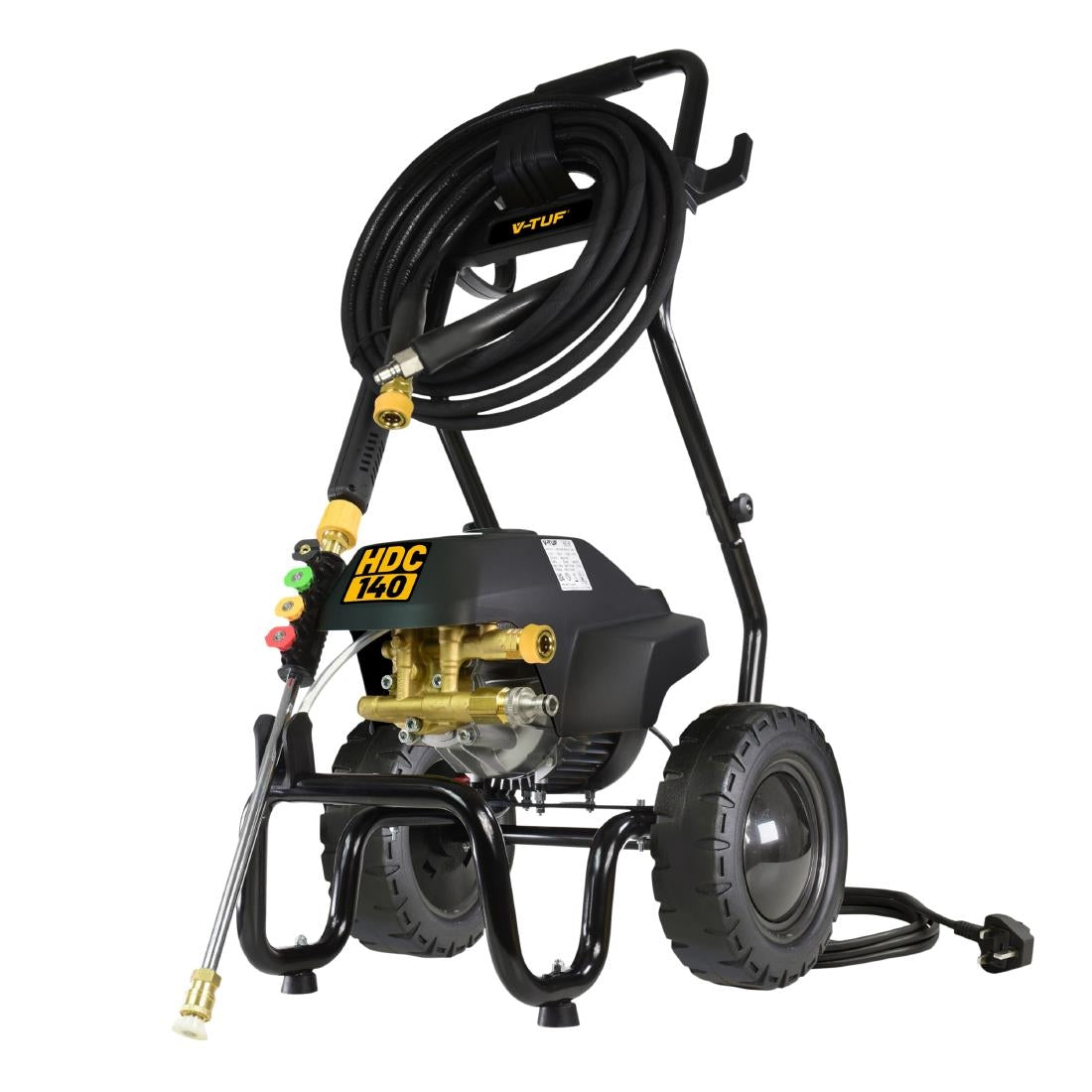 JF778 V-Tuf Hdc140 240V Cold Pressure Washer 140Bar 8L/Min With Cage Frame (Direct)