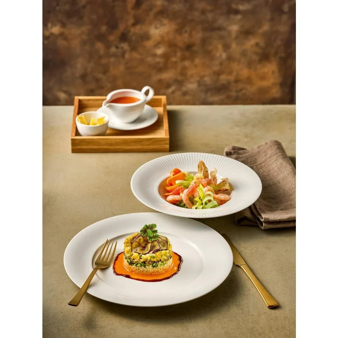 JF871 Vibes Rimmed Oval Plate - 240x150mm (Pack 12)