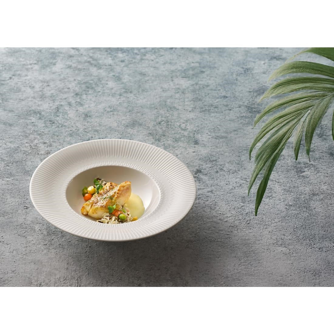 JF865 Vibes Rimmed Plate - 160mm (Pack 12)