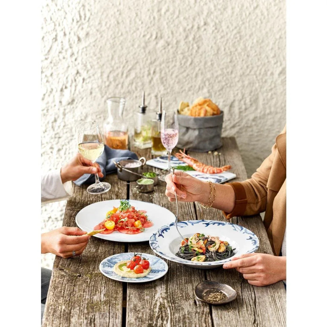 JF888 Maritime Ocean Breeze Rimmed Bowl - 280mm (Pack 6)