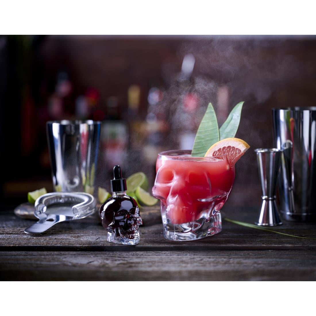 JF892 Skull Glass Bitter Bottle with dropper - 60ml