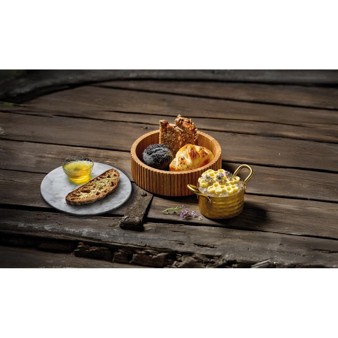 JF899 Cesto Round Lid/Plate Marble - 160mm