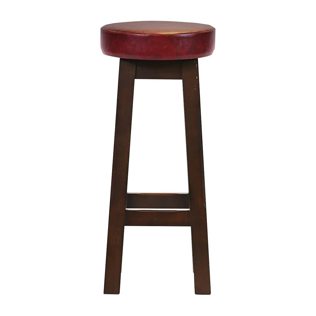 JF962 Wessex High Stool Dark Walnut with Bison Bordeaux Seat (Pack 2) (Direct)