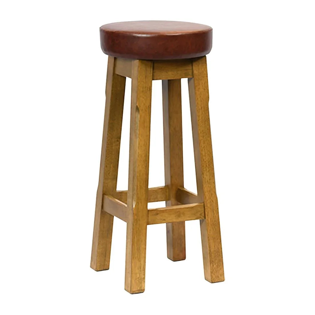 JF970 Wessex High Stool Weathered Oak with Bison Espresso Seat (Pack 2) (Direct)