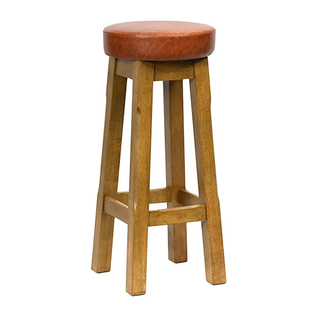 JF971 Wessex High Stool Weathered Oak with Bison Tan Seat (Pack 2) (Direct)
