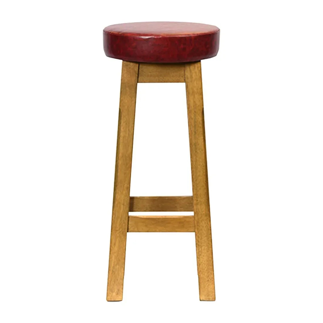 JF972 Wessex High Stool Weathered Oak with Bison Bordeaux Seat (Pack 2) (Direct)