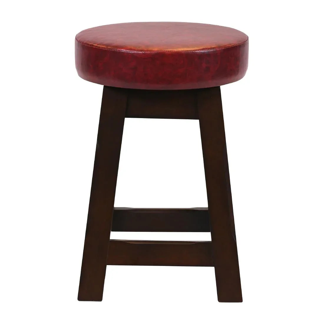 JF977 Wessex Low Stool Dark Walnut with Bison Bordeaux Seat (Pack 2) (Direct)