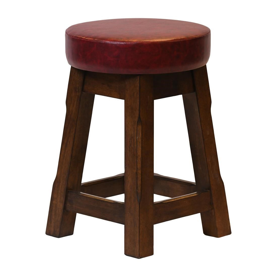 JF982 Wessex Low Stool Vintage with Bison Bordeaux Seat (Pack 2) (Direct)
