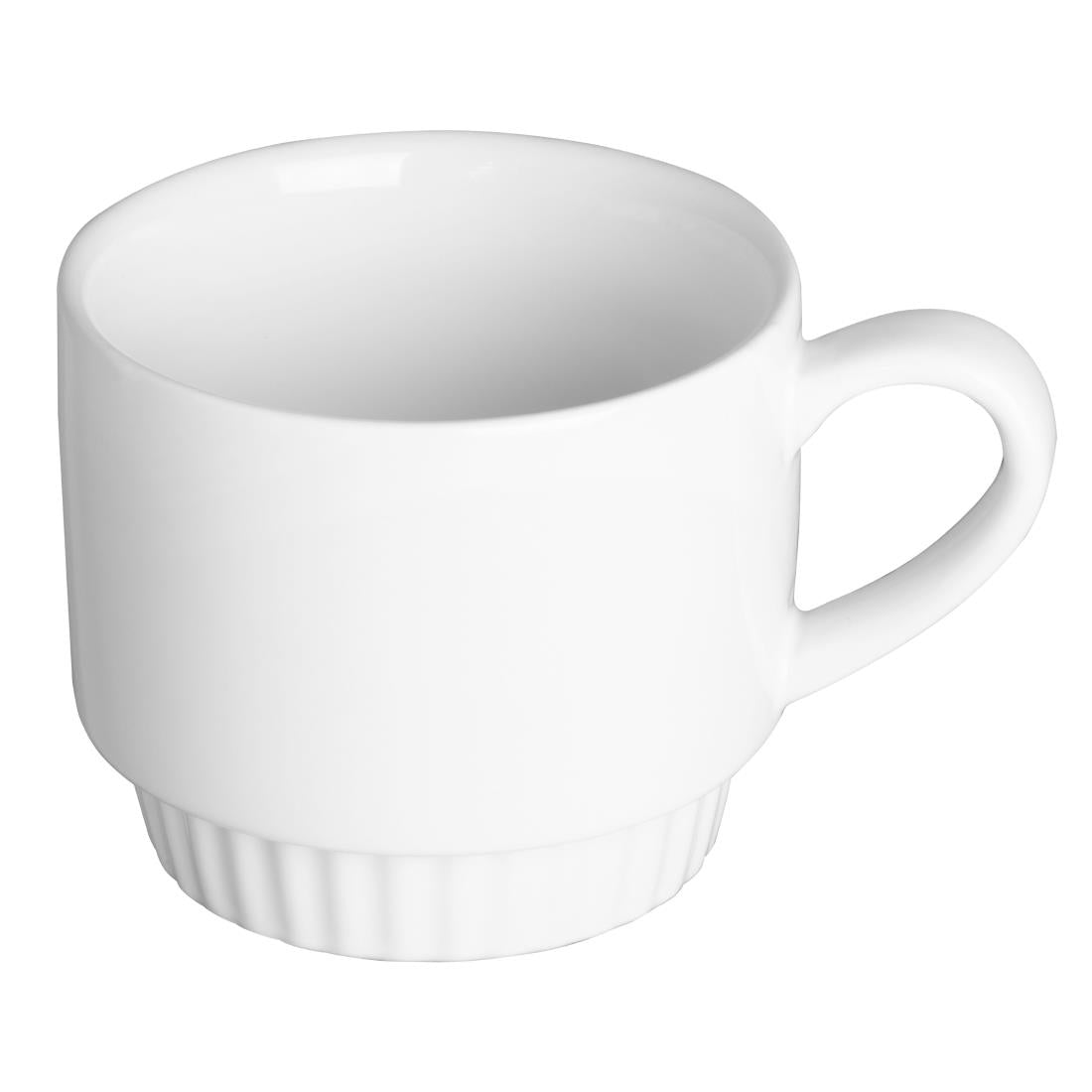 Olympia Café Stacking Mugs White 340ml (6 Pack)