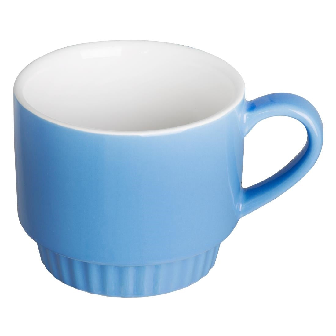 Olympia Café Stacking Mugs Blue 340ml (6 Pack)