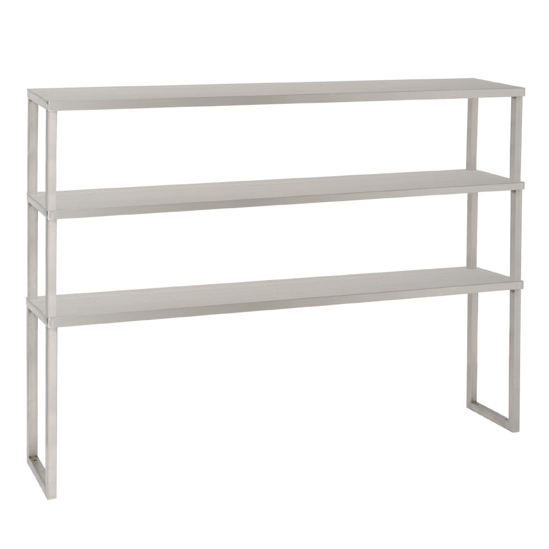 Parry Stainless Steel Triple Tier Heated Chefs Rack with L Bracket 1500x350mm