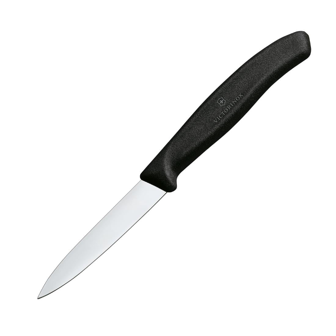 Victorinox Swiss Classic Paring Knife Straight Pointed Black 8cm ( 2 Pack)