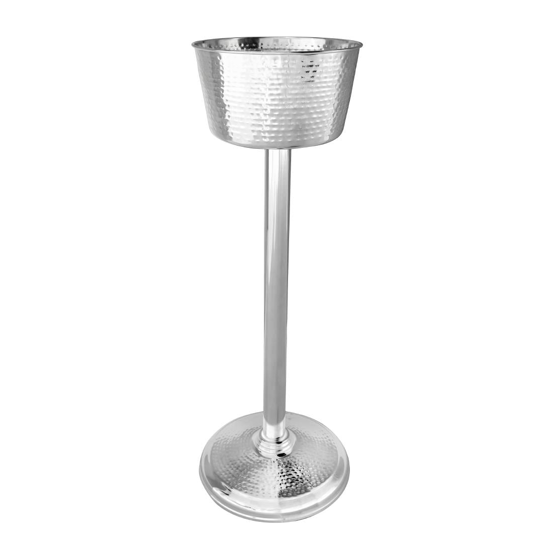 Olympia Wine Bucket Stand Hammered Stainless Steel