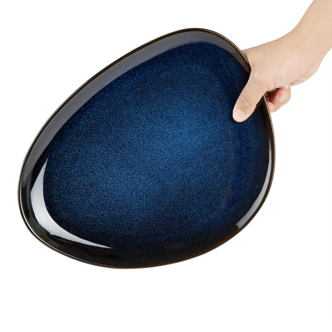 Olympia Luna Triangular Plates Midnight Blue 275x210mm (6 Pack)